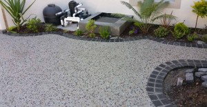 Exposed aggregate - kaya mix